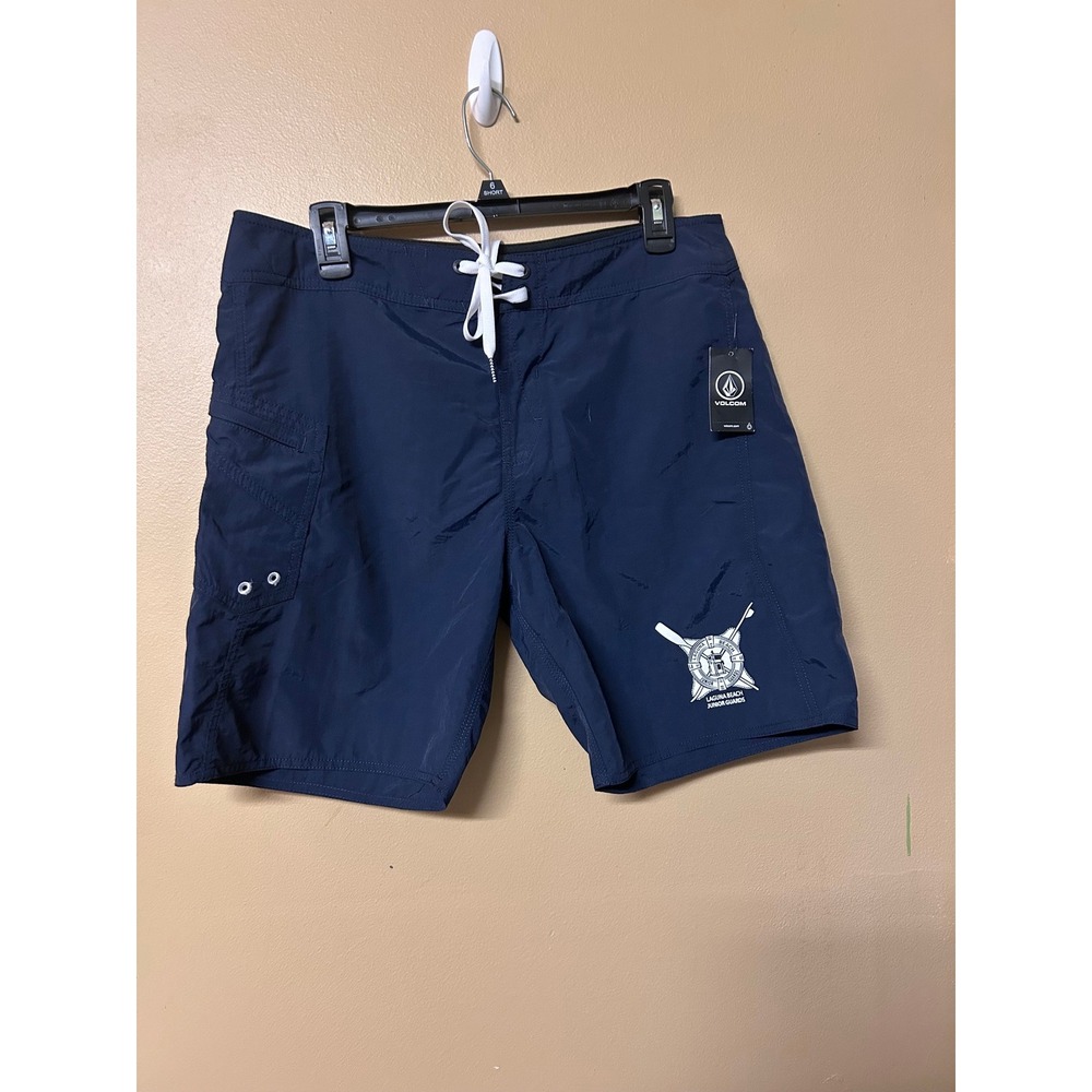 Volcom Mens Board‎ Shorts Navy Blue Laguna Beach Junior Guards Swim Trunks 32
